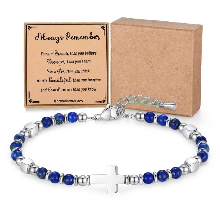 Hand-making Round Beaded Bracelet Religious Bracelet Natural Stone Bangles Stone Bracelet Present for Woman and Man