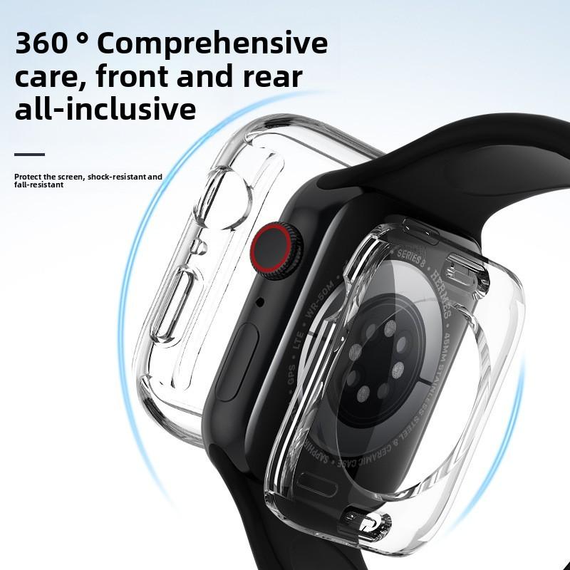 360 Full Waterproof Case Tempered Glass Cover for Apple Watch 49mm 46mm 45mm 44mm IWatch Series 10 9 8 7 4 5 6 Se 41mm 40mm 42mm