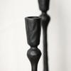 Hammered Taper Candle Holder Set of 3 Vintage Gold Black Metal Candlestick Holders for Table Centerpiece Wedding Decor Gift