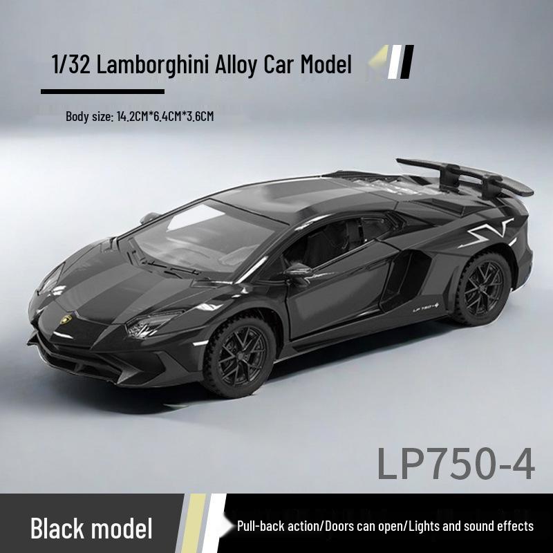1:32 Lamborghini 750-4 Alloy Two-Door Pull-Back Off-Road Sports Car Model Toy