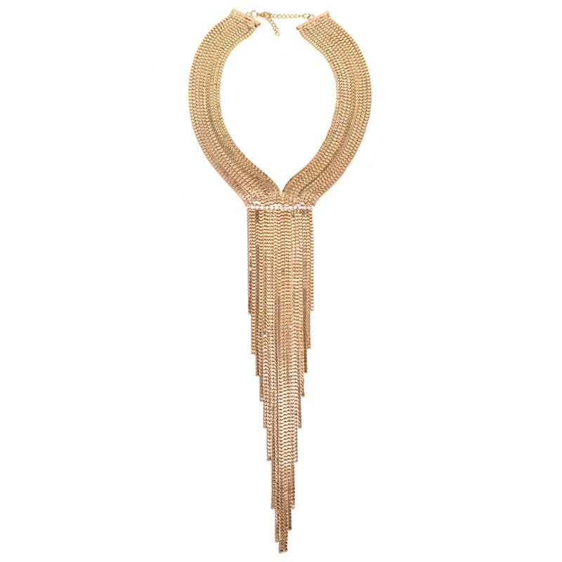 

Metal Snake Bone Women s Asymmetric Sexy Night Club Style Necklace Gold Necklace