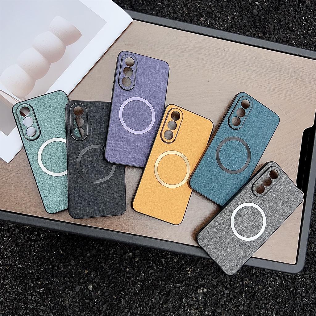 For OnePlus Nord 5 5G/Ace 5 Ultra 5G Magnetic Case Drop-Proof TPU + Cloth Back Phone Cover