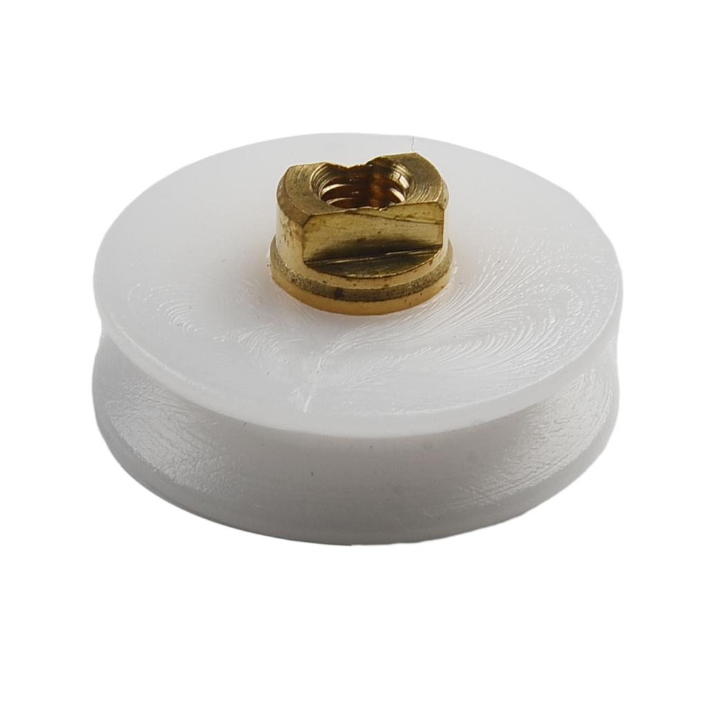 White Diameter 22.5mm Shower Door Rollers Pulley Bathroom Accessories With Stainless Steel Screw Shower Pulley