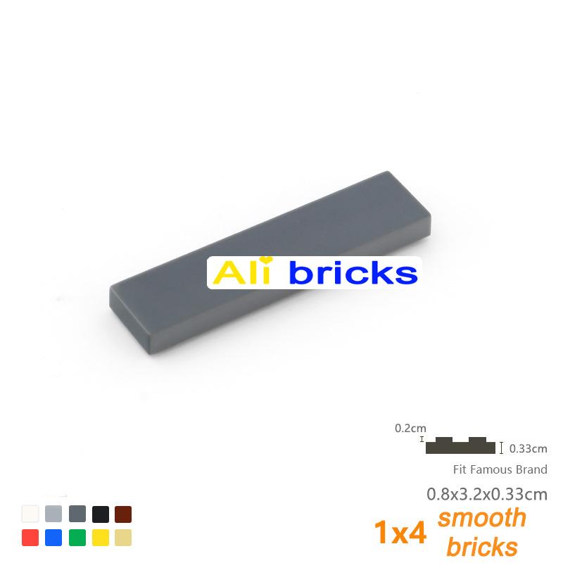 120pcs DIY Building Blocks Thin Figure Bricks Smooth 1x4 Dots Educational Creative Toys for Children Size Compatible With 2431