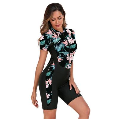 European and American One-piece Swimwear Surfing Wetsuit Large Size Women's Swimsuit