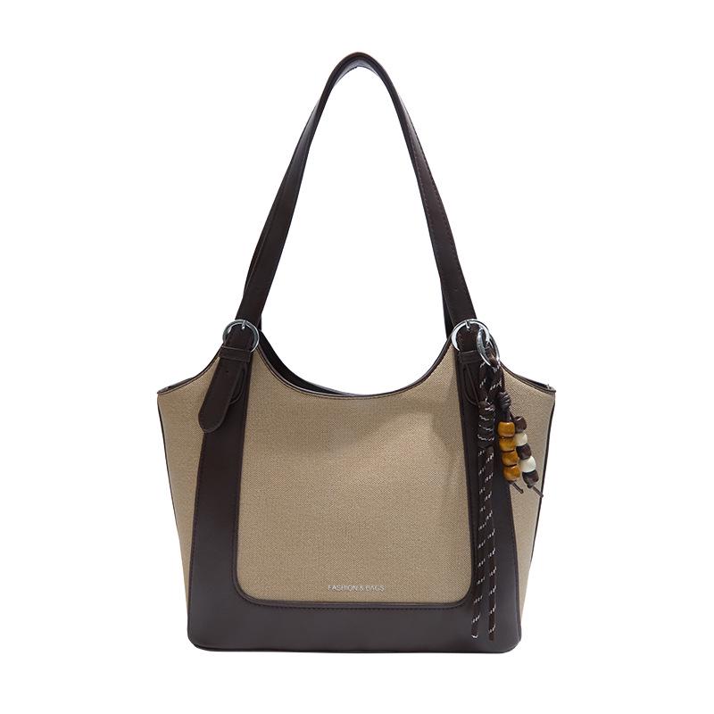 

Осенне-зимняя ретро сумка-ведро через плечо большой вместимости - Модная женская сумка для поездок на работу хаки