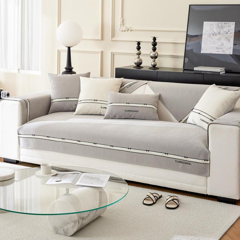 Chenier Sofa Cushion  French All-Season Non-Slip Sofa Cover Cloth Cover Dust-Proof Premium Gray Seat Cushion
