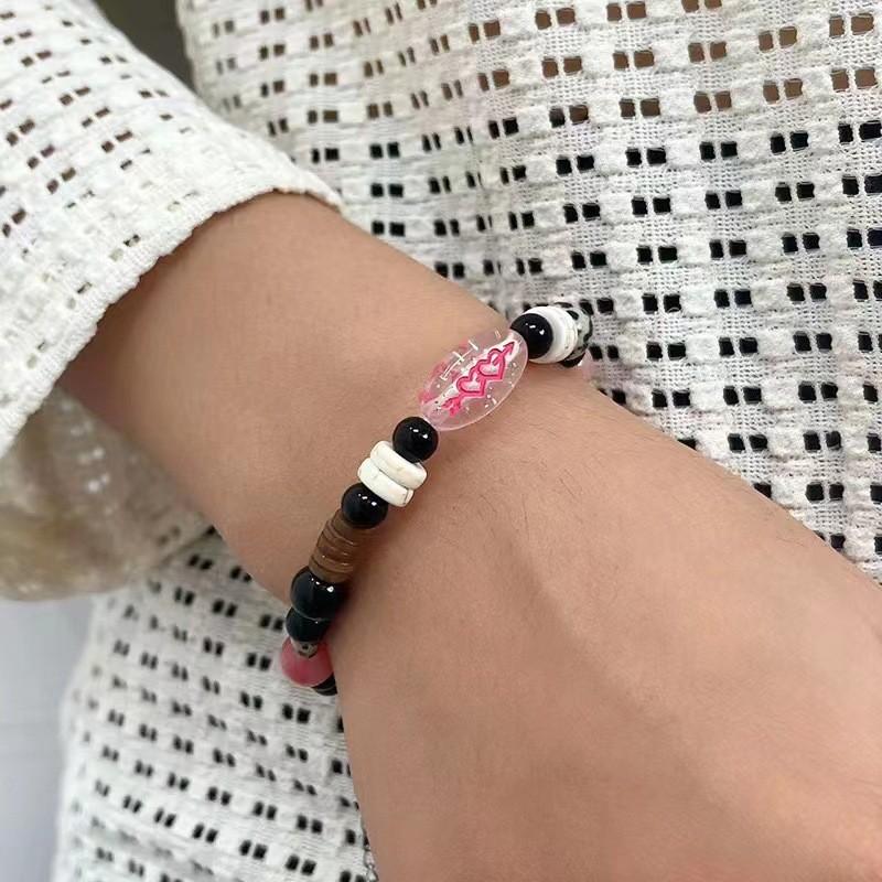 Chinese Retroinspired Style Alloy Bracelet For Women With Beads Geometric