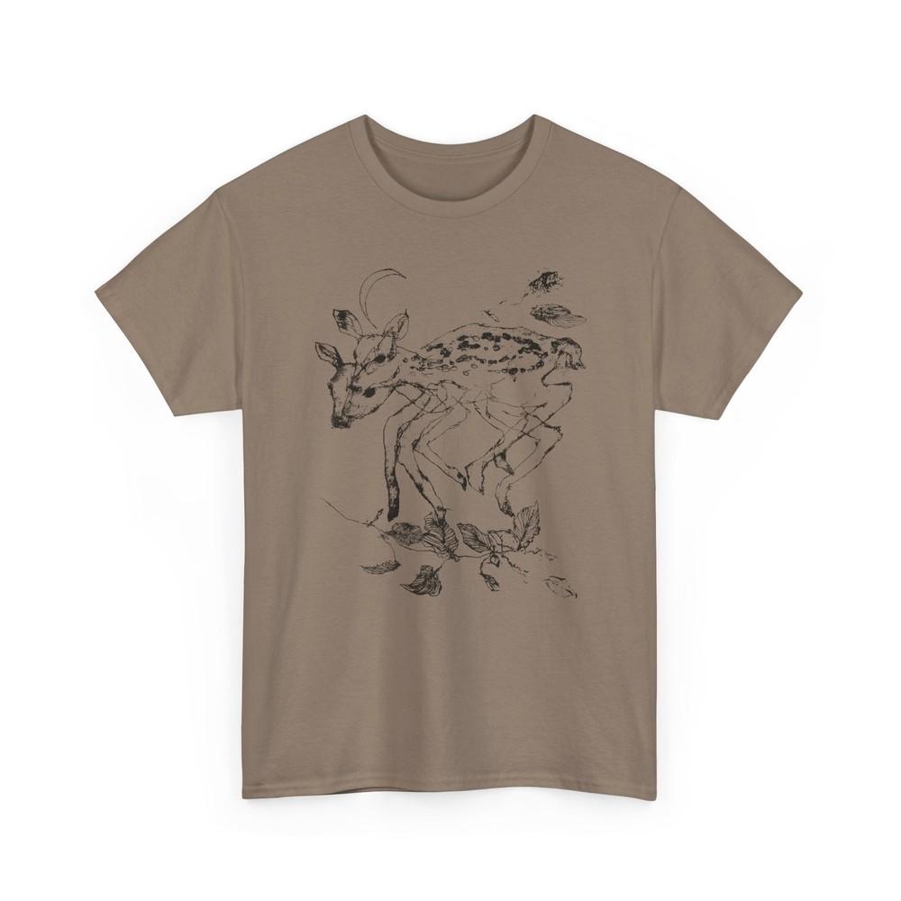 

weird deer illustration custom edit tshirt 3XL