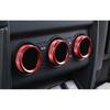 Fit For Defender 110 - Red Aluminum Rear AC Knob Ring Cover Trim 3pcs