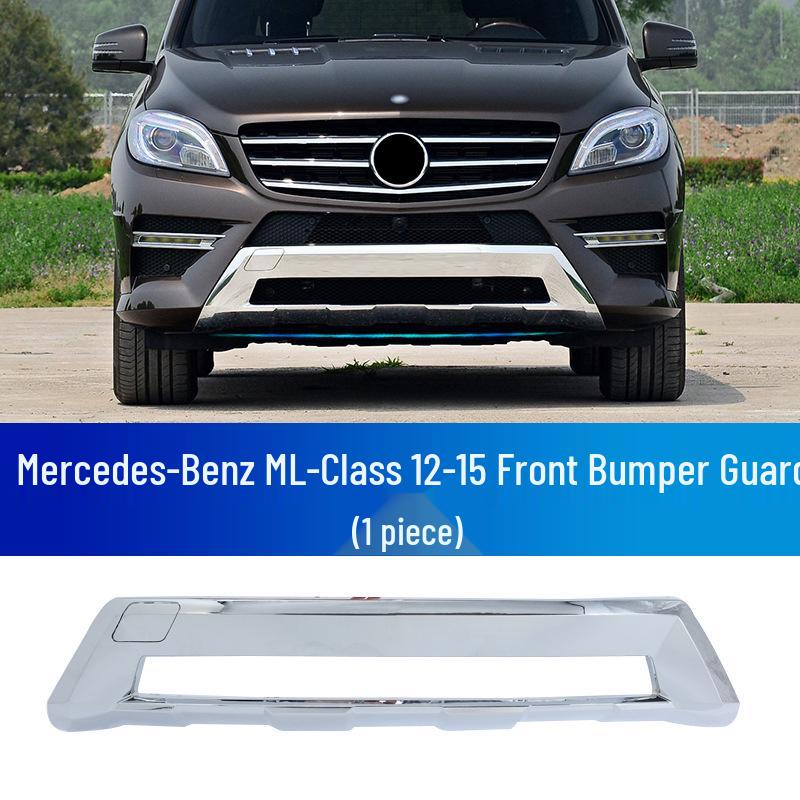 Mercedes-Benz ML-Class Front & Rear Bumper Guard Plates and Fog Light Strips with Trunk Pedal