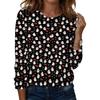 Women's Casual Long Sleeve Halloween Print Round Neck Top