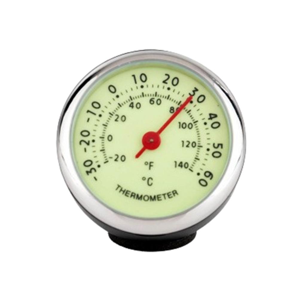Luminous Car Mounted Thermometer 40mm Diameter Car Hygrometer Car Digital Thermometer Truck