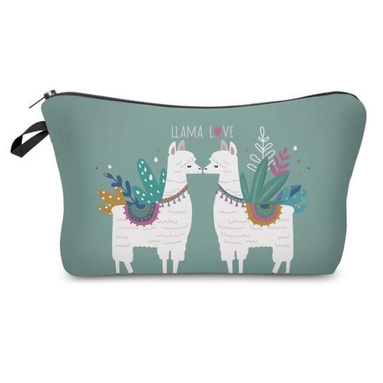 Cosmetic Bag Portable with Zipper Large Capacity Bag Floral Print Compact Travel Makeup Organizer for Cosmetics And Small