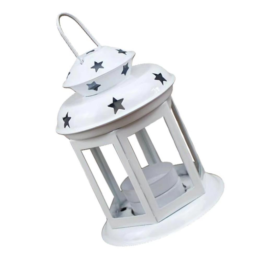 Wrought Iron Hollow Star Candle Holder Simple Aromatherapy Candlestick Ornament Festival Gift