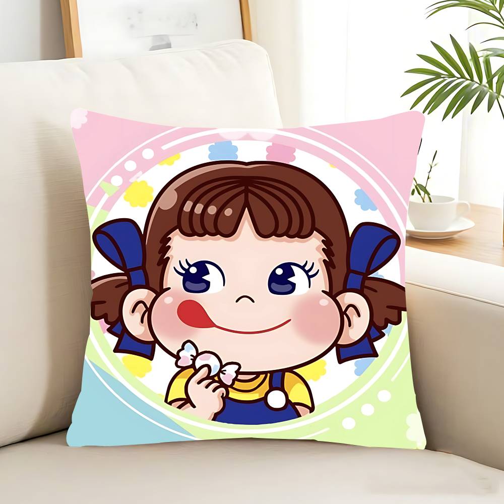 Cartoon M-Milky Peko-chanS Pillow Case Removable Washable Cushion Cover – All-Season Soft Linen