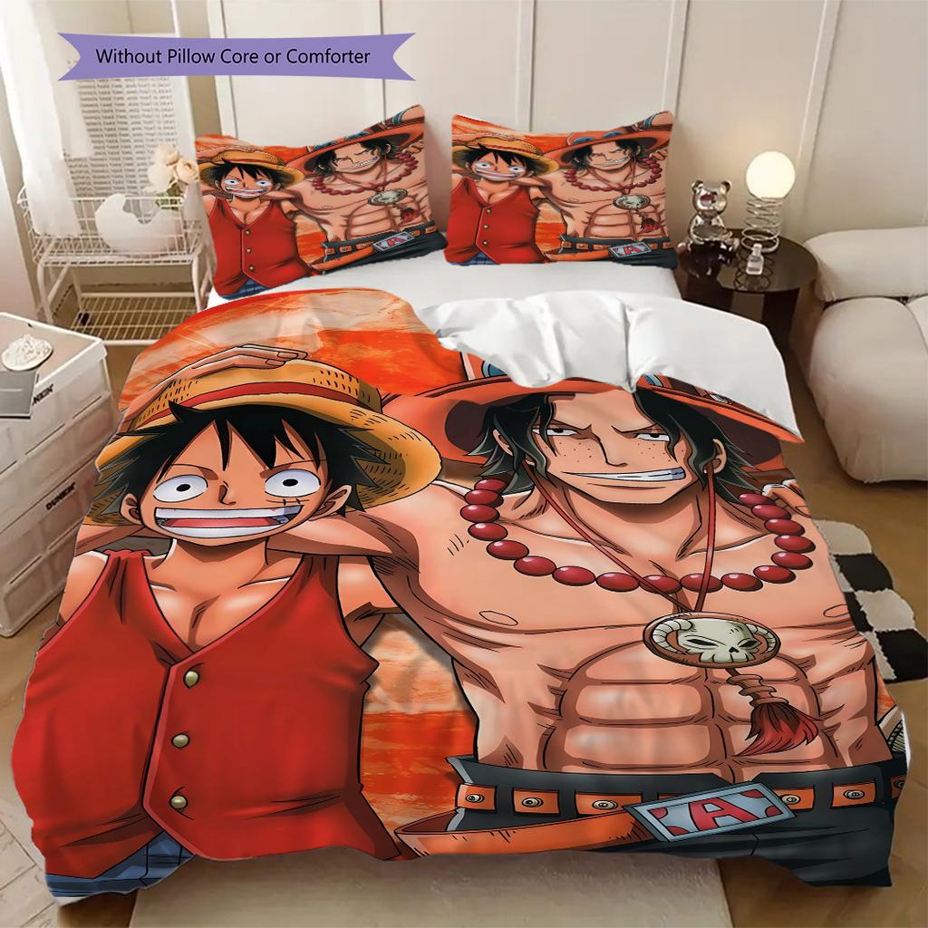 One Piece Anime Soft and Comfortable Duvet Cover, Children's Bedding Set Gift, Various Sizes Available LXR169