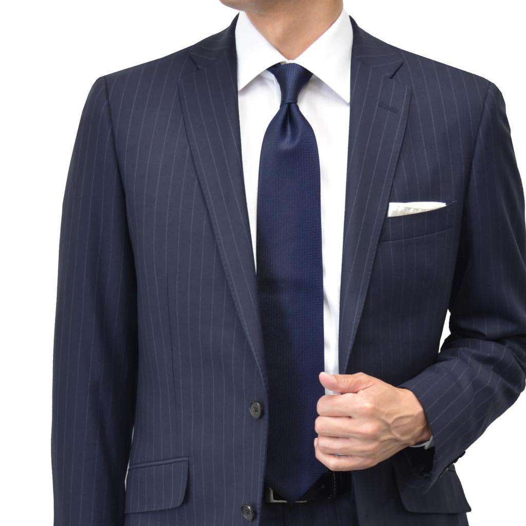 Milano Alpha Kyoto Tango Made in Japan with Stylish Solid Navy Perfect Gift for Job Necktie, 100% Silk, Men's Blue, jpmj-01, Father's Day, Hunting,