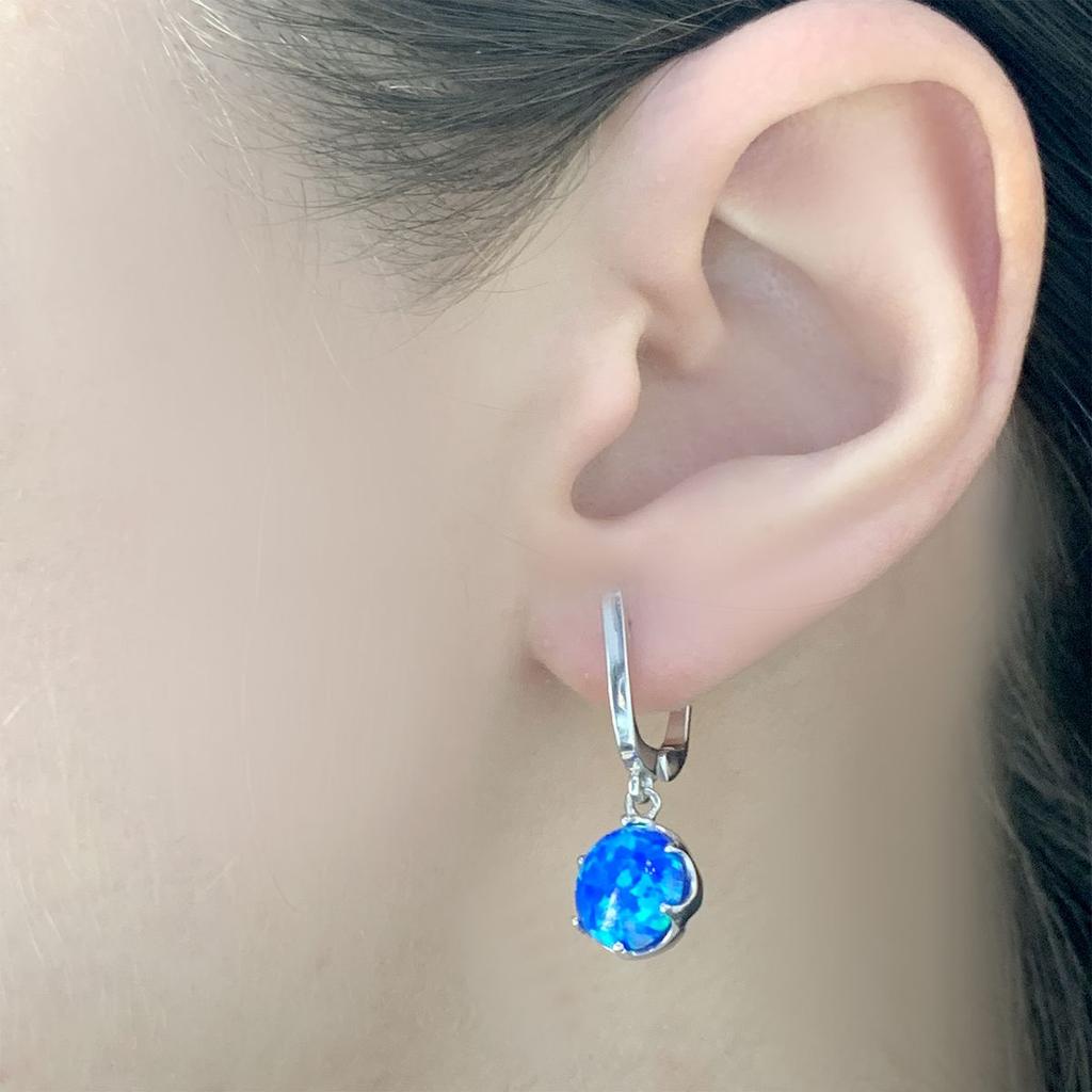 Silberohrringe mit Opal 2,25 ct (2028659)