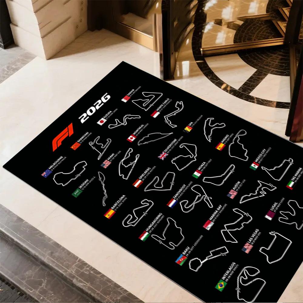 Formula Calendar Area Rug Suitable for Entryway Balcony Dormitory Kitchen Antislip Carpet Decorate Offices