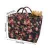 Multipurpose Floral Storage Basket Foldable Cloth Hamper Fabric Storage Basket for Bedroom Bathroom Organization