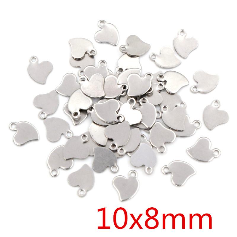 50pcs/lot No Fade Charms 316 Stainless Steel Hollow lovely heart Charms handmade Craft pendant Jewelry making,DIY for necklace