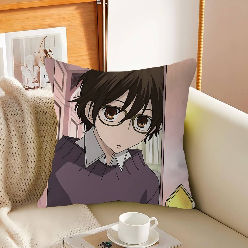 

H-Haruhi Fujioka Cartoon Cushion Cover Inches Farmhouse Decor Home Throw Pillow Covers For Couch Decorations 12x12Inch