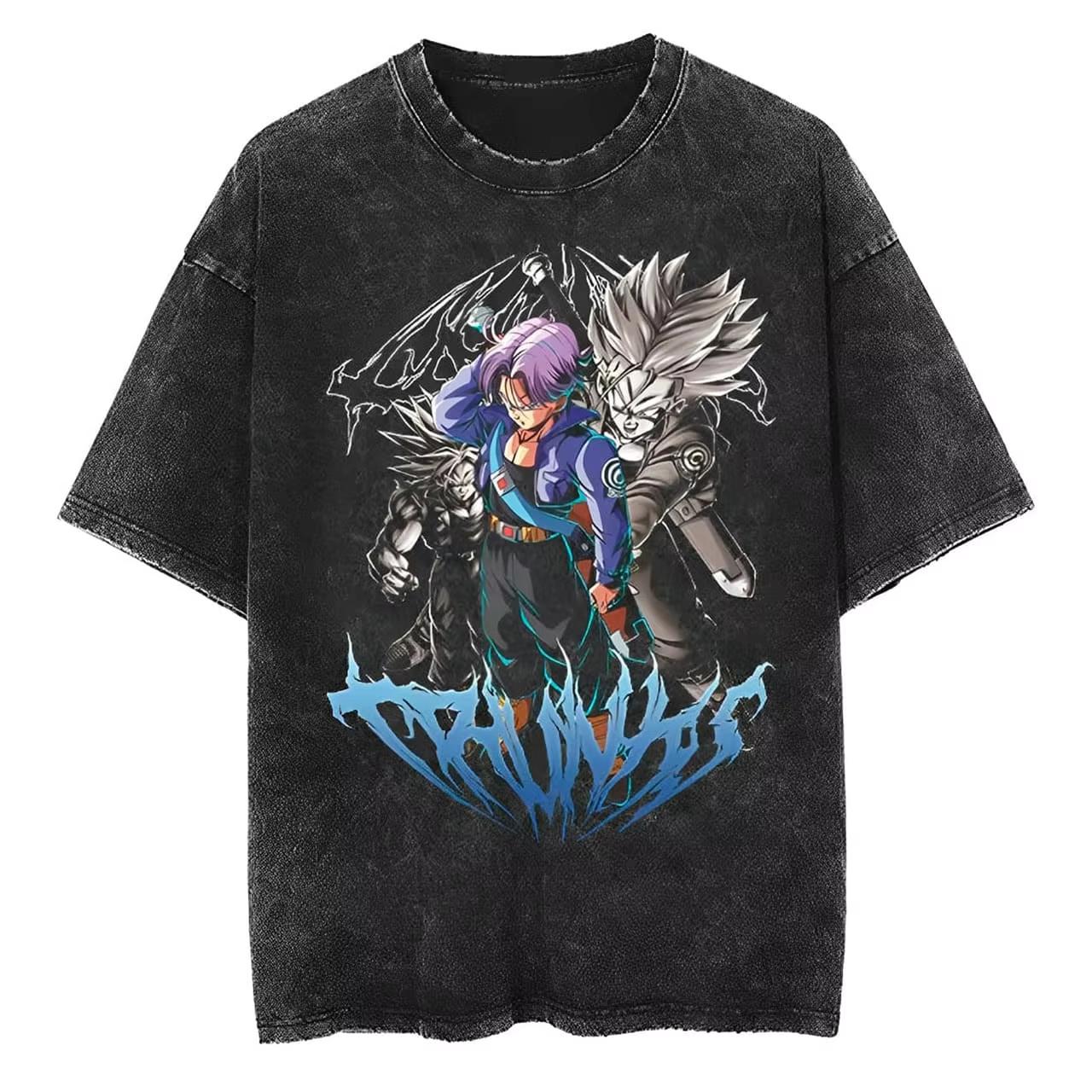 

Future Trunks TShirt Dragon Ball Z Anime Men Vintage Acid Wash Oversized Cotton Streetwear Sword Warrior Graphic New Tshirt M