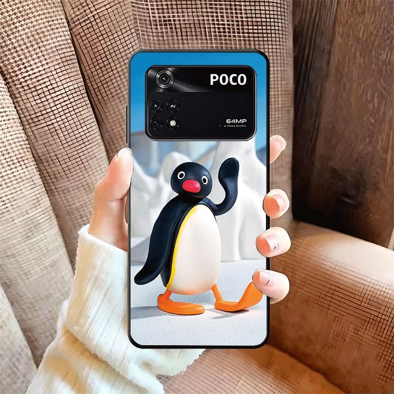 Cartoon P-Pingu Penguin Soft Phone Case for Xiaomi Poco X5 X6 X7 X8 Pro Max X3 F7 F8 Ultra M8 M7 M6 M5 Redmi 15 15C 14C 13C 12C