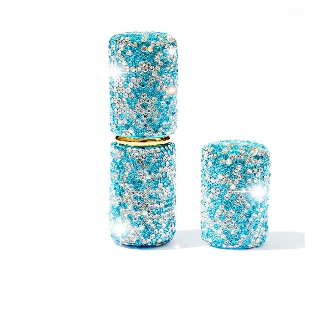 New 10ml Perfume Bottle Full Rhinestone Portable Refillable Bottles Empty Glass Storage Container Makeup Tool