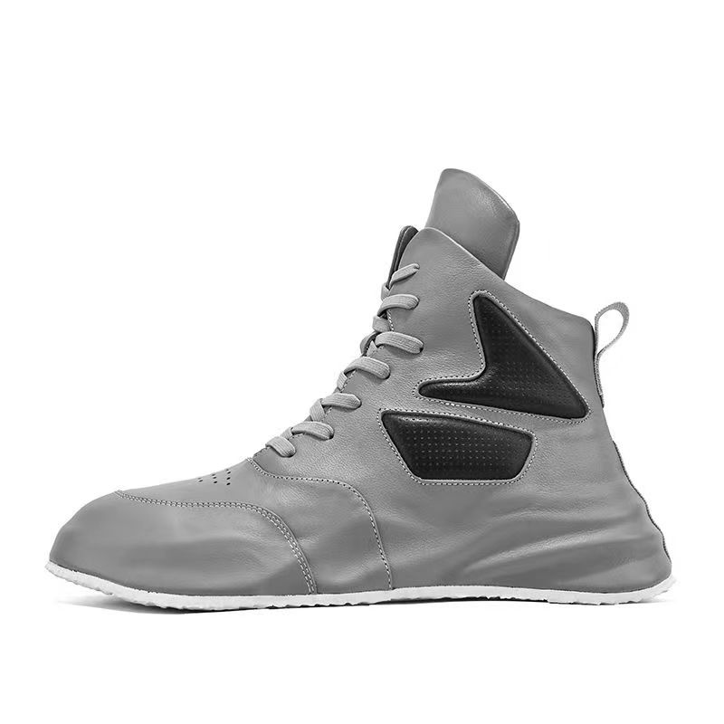 Fashion Trendy Men's Boots High Quality Platform Boots for Men Casual Sneakers  Fashion Casual Microfiber Leather Breathable Men Shoes