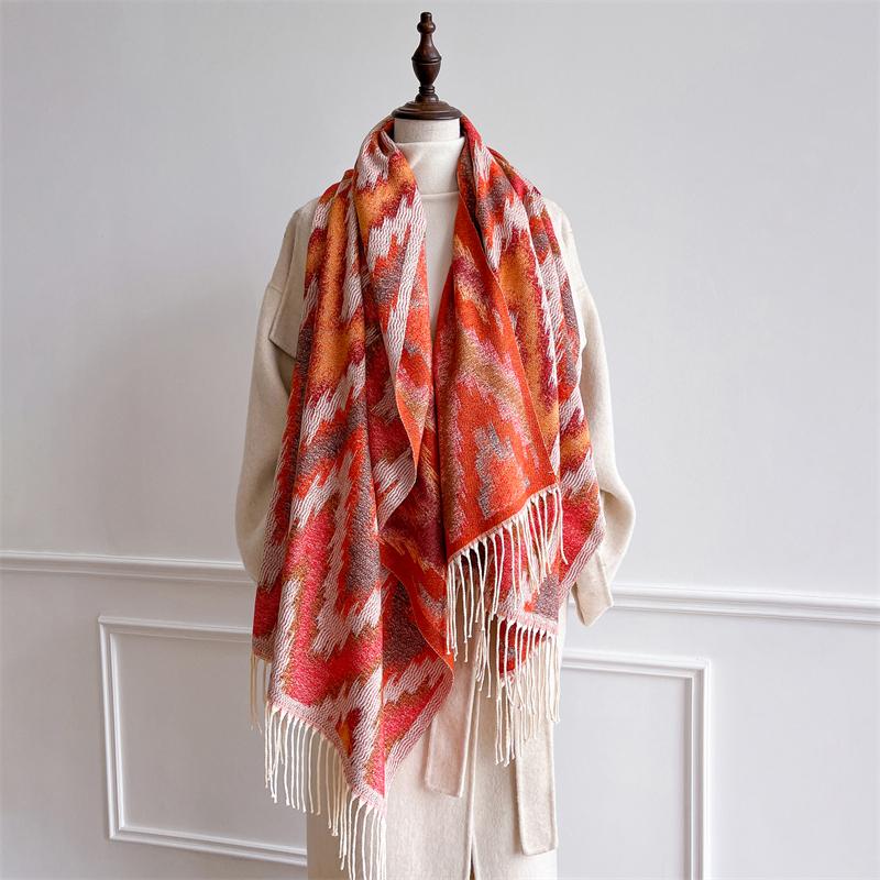 Women Paisley Scarf Cashmere Feeling Pashmina Shawls Lady Winter Jacquard Scarves Blanket Foulard Bufanda Tassel Poncho Stoles