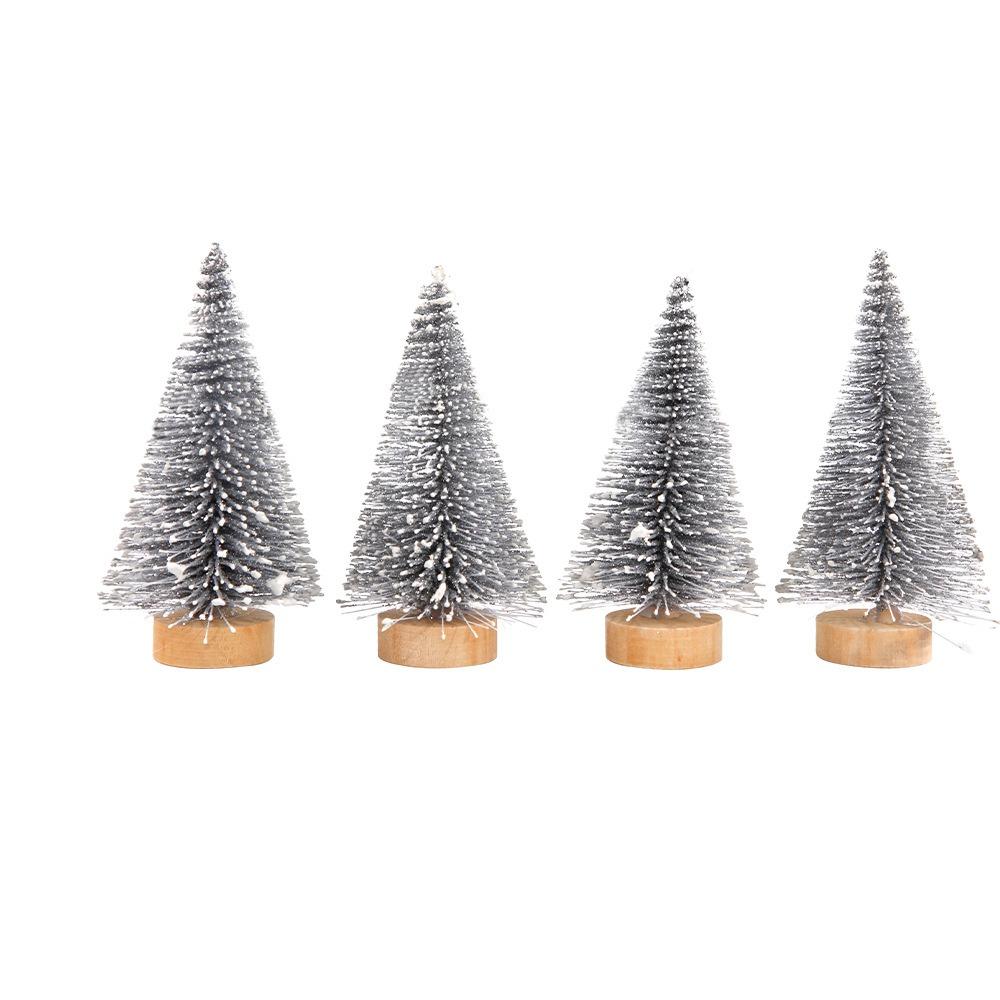 4pcs Plastic Mini Christmas Tree Gradient Artificial Xmas Pine Tree  Party Favors