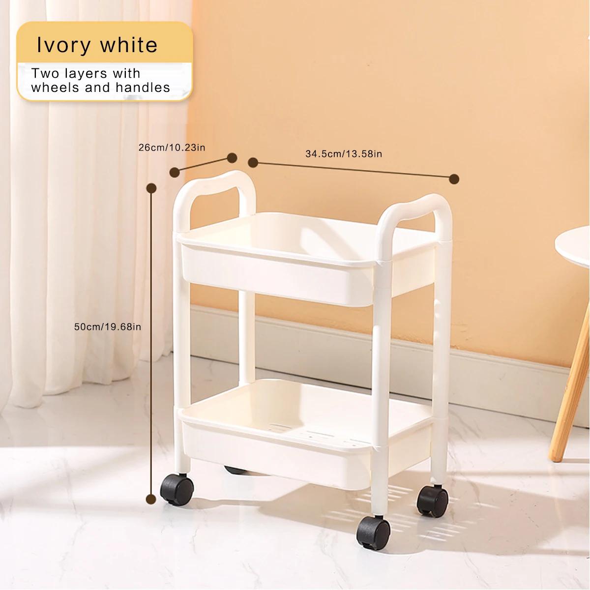 Multi functional kitchen trolley organizer storage rack Multi-Tiered Kitchen Cart with 360° Swivel Wheels Large Capacity Shelf