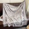Lightweight 90x90cm Square Scarf Women Navy Style Sun Protection Silk-Like Feel Wear Chic Versatile Accessory