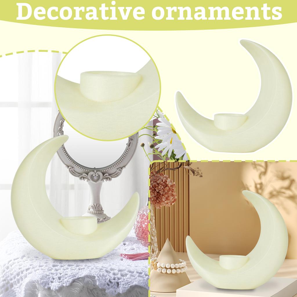 3D-gedrucktes Halbmond-Ornament – Moderne Heim-Schreibtisch-Dekoskulptur