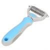 Double sided Stainless Steel Pet Hair Comb Brush Grooming Rake Dog Cat Trimmer Tool (Blue)