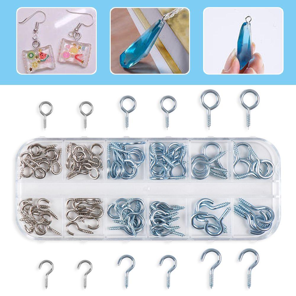 Wall Hanger Tool Jewelry Findings Clasps Threaded Peg Cup Hooks Silver Eyebolt Eye Screws