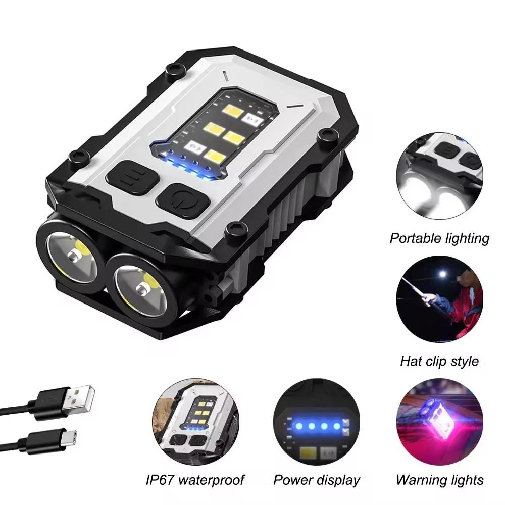 Multifunktionale Mini EDC Schlüsselanhängerleuchte USB Wiederaufladbare Magnetische Taschenlampe UV-Erkennung Taschenlampe Outdoor Tragbares Arbeitslicht