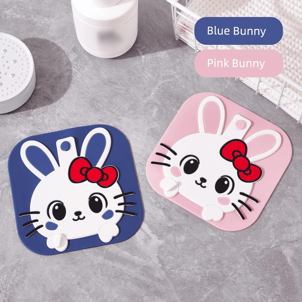 Cartoon Drain Cover Anti-Odor Device Silicone Pad for Bathroom Sewer Sealing, Insect-Proof, Anti-Backflow Drain Cover
