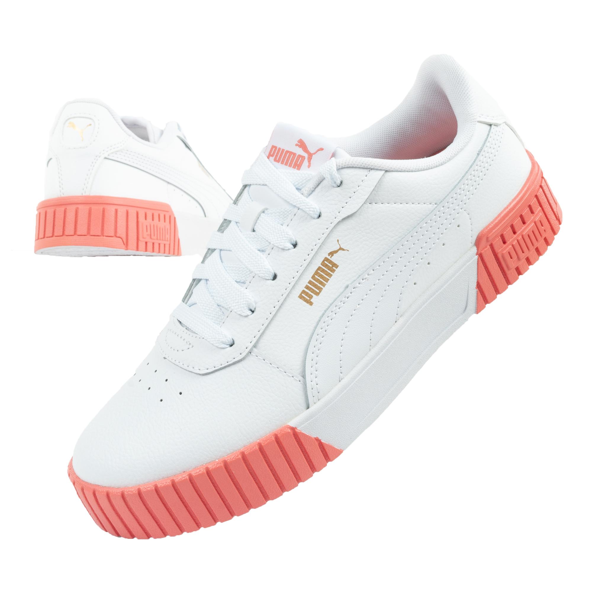 Puma Carina 2.0 balta-hibiska zieds-zelta