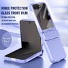 Flat Hinge with Front Glass Full Protective Cover For Samsung Z Flip 8 Flip7 FE Galaxy Z Flip 7 6 5 Slim Anti-slip Back Cover