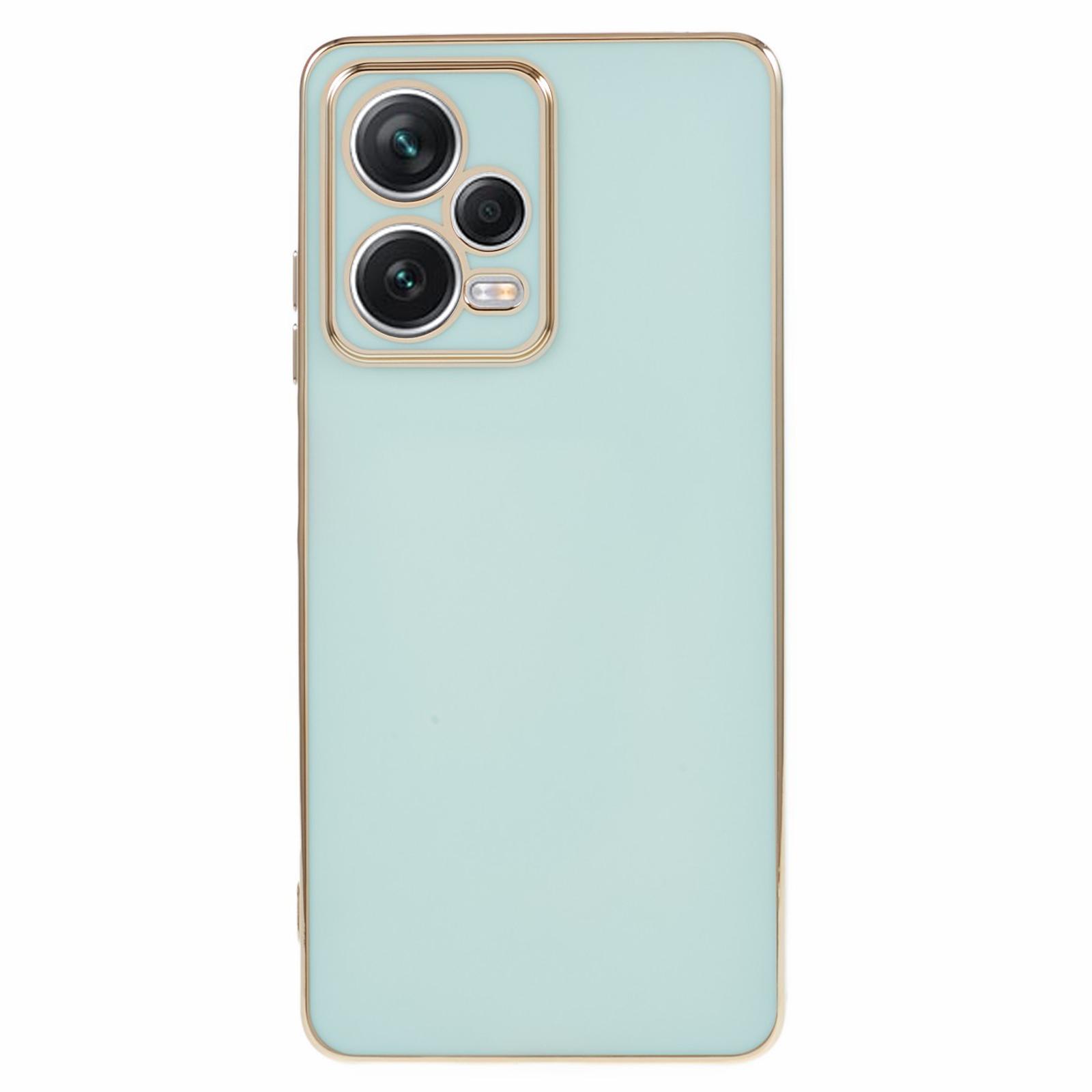

For Xiaomi Redmi Note 12 Pro 5G Glossy TPU Phone Case Camera Protection 6D Electroplating Cover Cyan
