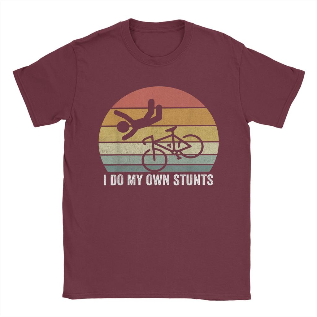 Retro I Do My Own Stunts Shirt Bike Lovers T-Shirt Fashion T Shirts Short Sleeve Y2K Fun Tshirt Summer O-Neck Oversized Clothing