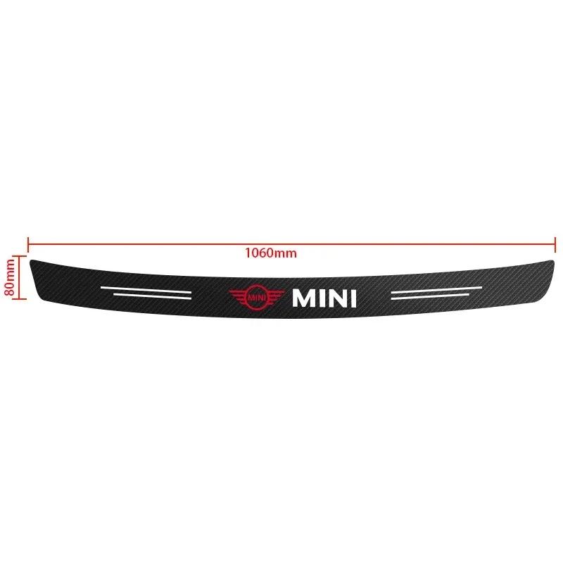 BXRT7 1Pcs Car Carbon Fiber Rear Bumper Trunk Protection Stickers For MINI Cooper JCW WORKS R55 R56 F55 F56 R57 R58 R59 R60 R61 R50