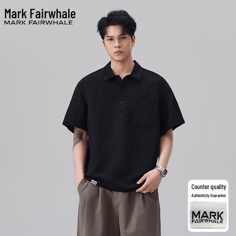 Mark Hua Fei Men s Casual Lapel Short Sleeve T-Shirt XL