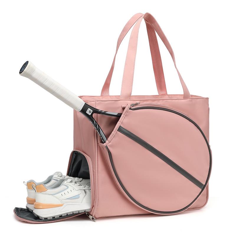 Spot Single Shoulder Tennis & Badminton Bag with Shoe Compartment, Large Capacity, Lightweight Sports Training, Professional Racket Bag