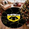 AEK Athens FC Pattern Round Rug, Indoor/Outdoor Mat, for Picnic, Gameroom, Bedroom, Office, Living Room, Home Decor Carpet, Birthday Gift