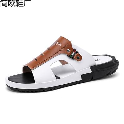 Herenslippers zomer 2 nieuwe antislip buitensandalen eenwoord strandsandalen