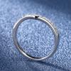 V Shape Wishbone Moissanite Wedding Band Rhodium Plated S925 Silver Pave Stone Stackable Women Matching Ring Trendy GRA